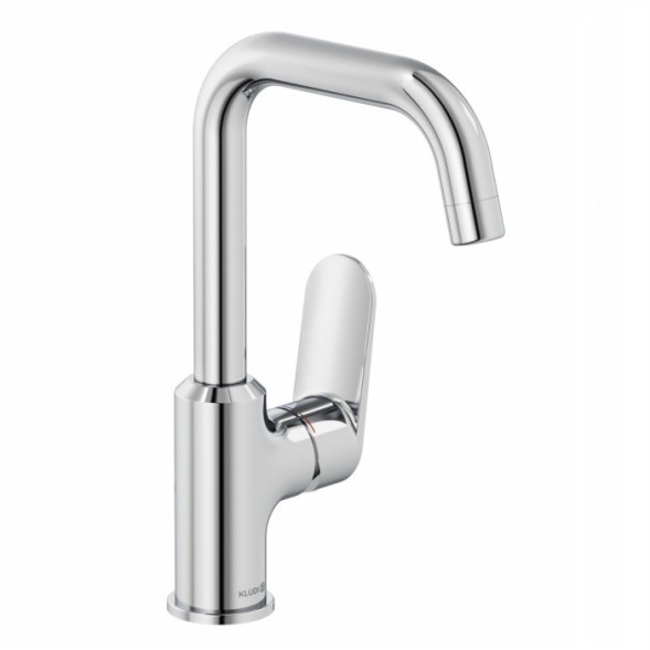 Смеситель KLUDI X1 320270575 для раковины на одно отверстие высокий с донным клапаном
