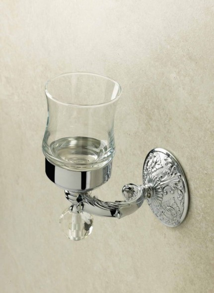 Stil Haus Noto Light, настенный стакан со стеклом Murano, цвет хром