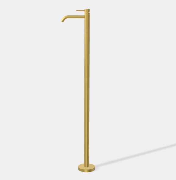 Смеситель для раковины, Fima Carlo Frattini, Spillo Up, напольный, цвет-золото брашированное F3031/PNOS