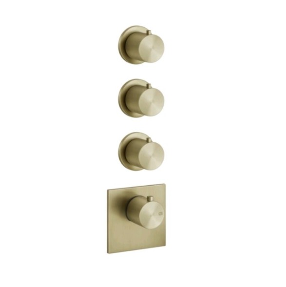 Gessi Смеситель для душа, 316 Bath Shower, на 3 потребителя, цвет Латунь матовая  54506#727