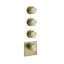 Gessi Смеситель для душа, 316 Bath Shower, на 3 потребителя, цвет Латунь матовая  54506#727