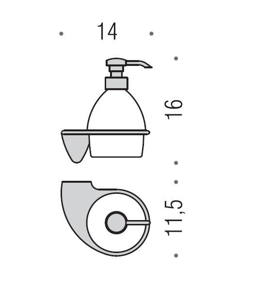 Дозатор COLOMBO DESIGN KHALA B9303 настенный цвет хром