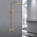 Vincea Душевая стойка Дизаер (Desire) VSFS-1D0TBG термостат без излива, 25см верх душ, брашированное золото