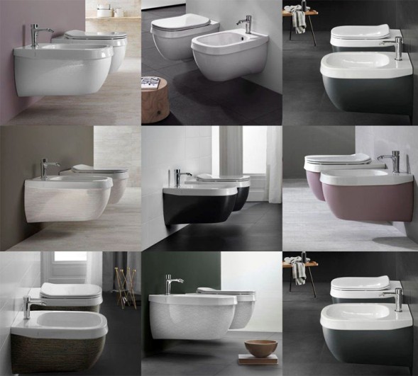 Биде HATRIA ABITO YXX701 подвесное цвет белый НАКЛАДКА ОБТЕКАТЕЛЬ ИДЕТ ОТДЕЛЬНО