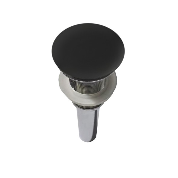 Vincea Донный клапан Солид Серфейс (Solid Surface)  DBS-616MB, черная матовая крышка, без перелива