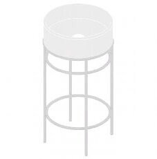 Консоль Artceram Fuori Scala металлическая для круглой раковины цвет белый матовый ACA058 05