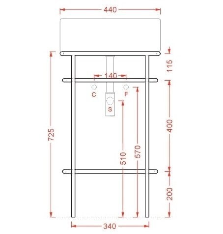 Консоль Artceram Fuori Scala металлическая для круглой раковины цвет белый матовый ACA058 05