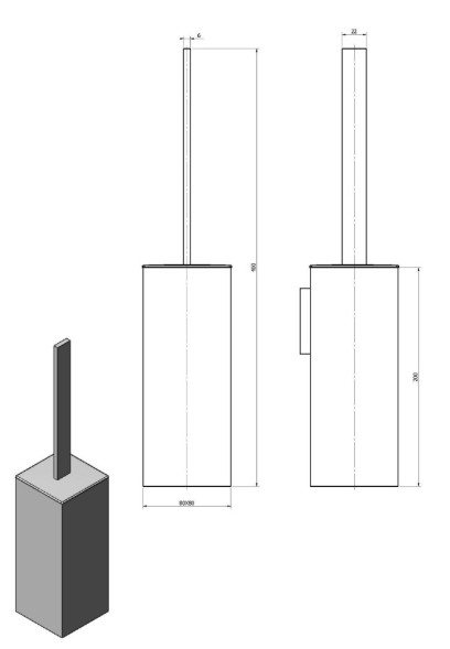 Ерш LANGBERGER VICO 11372B подвесной цвет хром