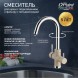 Paini 7894643CR3V11L2KM Смеситель для кухни Пладос с подводом для фильтра, бежевый