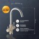 Paini 7894643CR3V11L2KM Смеситель для кухни Пладос с подводом для фильтра, бежевый