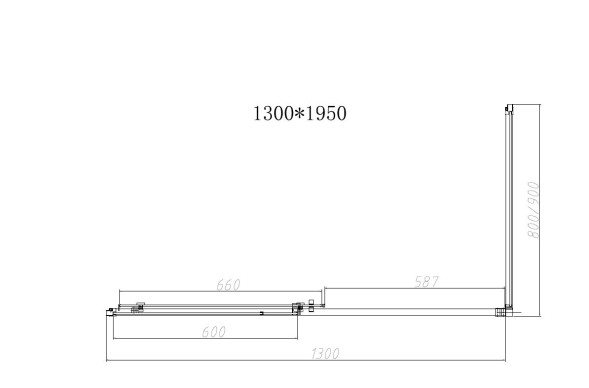 Vincea Душевой уголок Slim-N VSR-4SN8013CLB, 1300*800, черный, стекло прозрачное