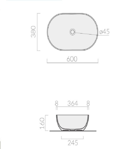 Раковина GALASSIA DREAM 7308 NEМТ накладная без отв.,без слив/перелив, Черный матовый
