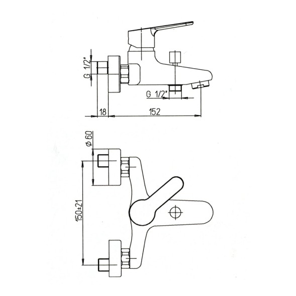 Paini 059CR111LMKM Смеситель для ванны Биос , хром