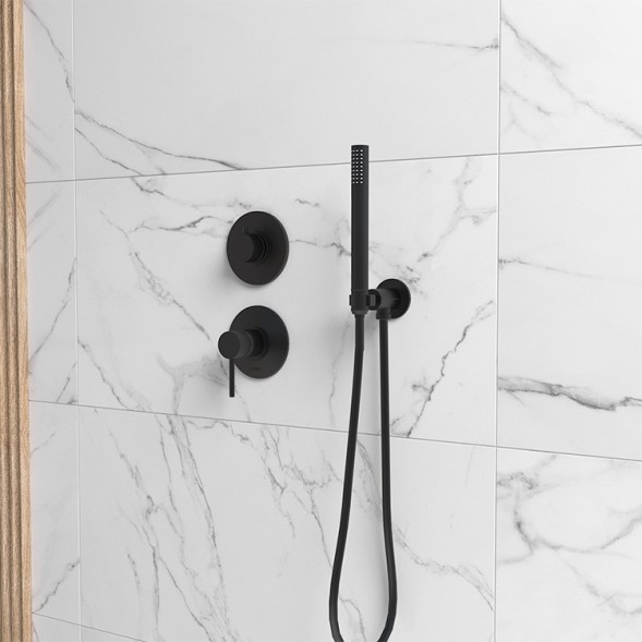 Paini 78PZ690 Смеситель для душа Кокс встраиваемый, брашированный чёрный