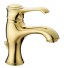 Emmevi Tiffany, однорычажный смеситель для раковины (излив 12 см), с донным клапаном, цвет золото 6003/OR