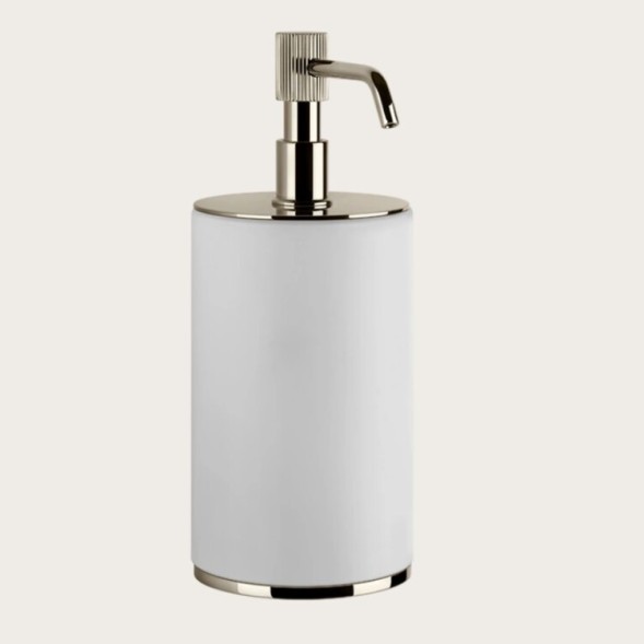 Gessi Дозатор для жидкого мыла, VENTI20, шгв 75*97*199, цвет дозатора Матовая латунь#белый  65437#727
