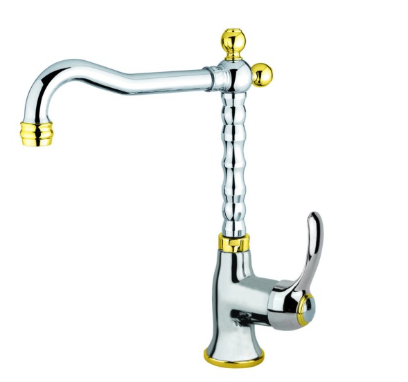 Смеситель для раковины Webert Aurora AU831802017. хром/золото