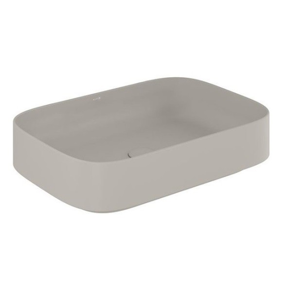 Раковина KLUDI RESA S 58CW40O2 накладная без перелива цвет светло-серый матовый