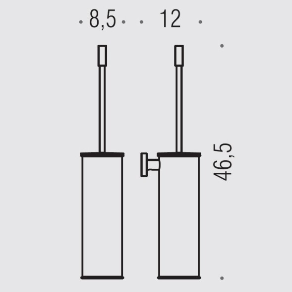 Ершик COLOMBO DESIGN PLUS W4962 настенный цвет хром