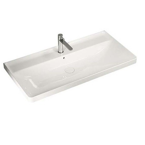 Раковина HATRIA CANALGRANDE Y1EL01 подвесная с одним отверстием с переливом цвет белый