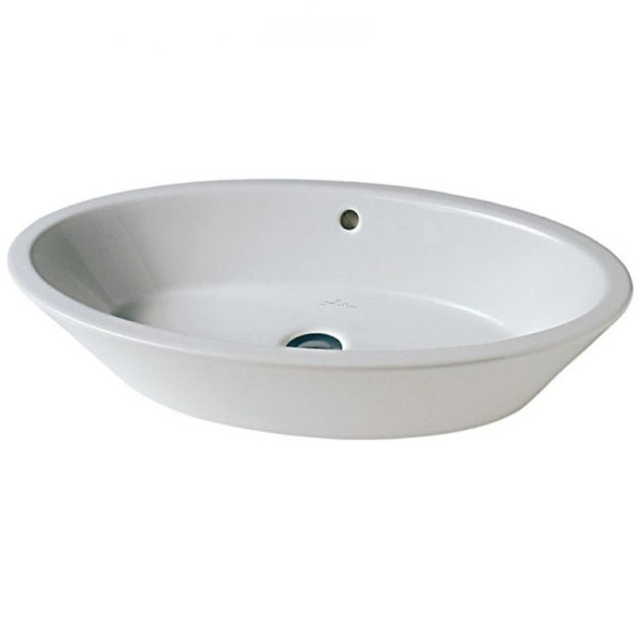 Раковина HATRIA HAPPY HOUR Y0M901 накладная без отверстия с переливом цвет белый