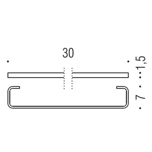 Полотенцедержатель COLOMBO DESIGN TIME W4209 широкий цвет хром