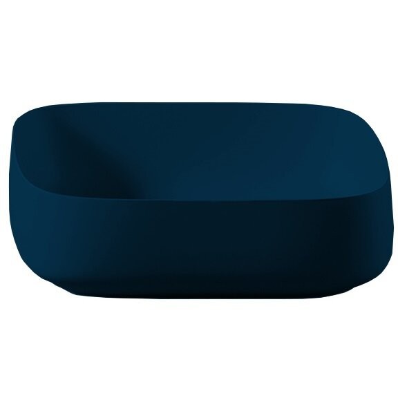 Раковина Artceram Cognac Quadro накладная без отверстий  цвет Blue notte COL008 36 00