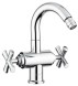 Emmevi Spirit New, двухвентильный смеситель для биде (h23 см), с донным клапаном, цвет брашированное золото 31004/ORS