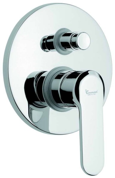 Emmevi Nefer, встраиваемый смеситель для душа на 2 выхода, с дивертером, цвет кварц/золото 77019QO