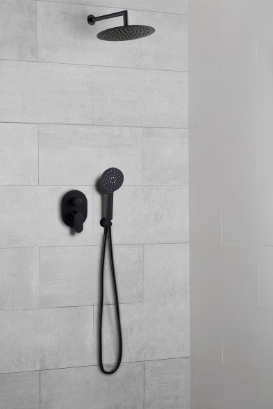 AQG Beta, встраиваемый смеситель для душа, цвет черный матовый