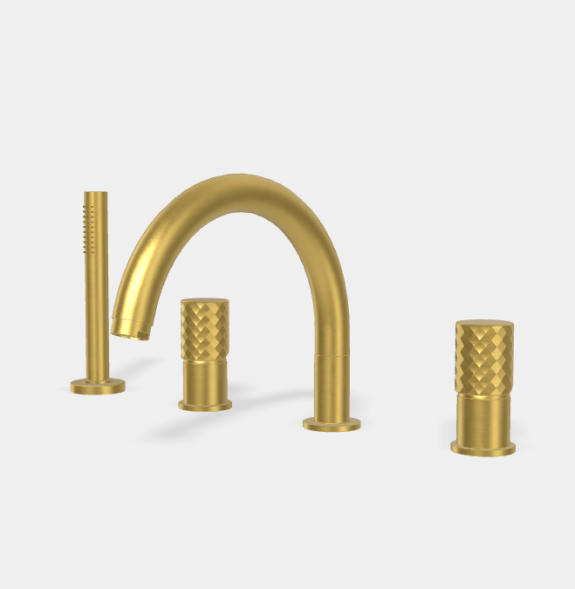 Смеситель для ванны и душа, Fima Carlo Frattini, Spillo Tech,  X COLLECTION, цвет-золото брашированное F3044TNXOS