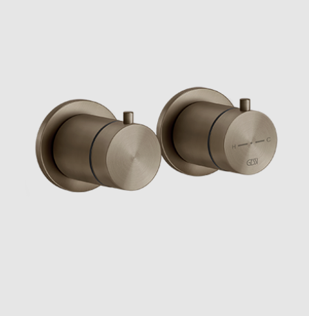 Gessi Смеситель для душа, 316 Bath Shower, на 3 потребителя, цвет брашиварованная бронза
