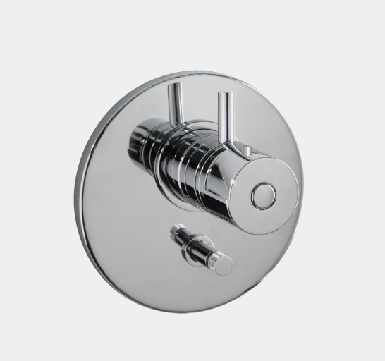 Смеситель для душа, Fima Carlo Frattini, Fimatherm, цвет-хром черный брашированный F4039X2CS