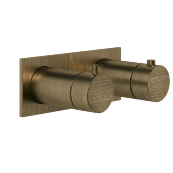 Gessi Смеситель для душа, Anello, на 2 потребителя, цвет латунь состаренная 63334#713