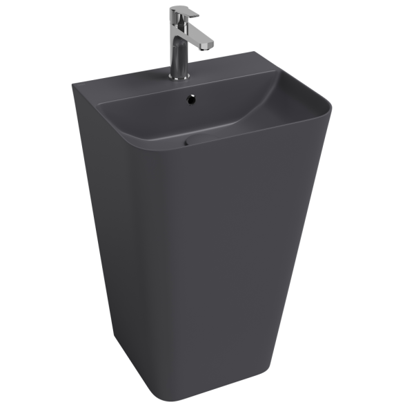 Раковина ISVEA Sott'Aqua напольная ШГВ 500*420*830 отверстия для смесителя 1 цвет антрацит матовый 10SQ37001-2C