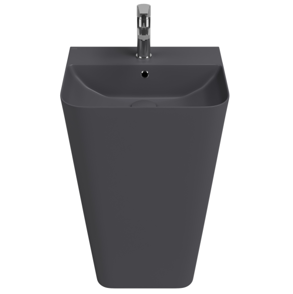 Раковина ISVEA Sott'Aqua напольная ШГВ 500*420*830 отверстия для смесителя 1 цвет антрацит матовый 10SQ37001-2C