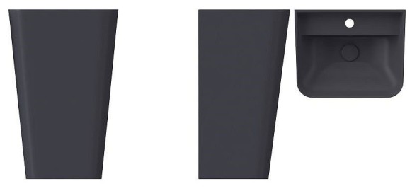 Раковина ISVEA Sott'Aqua напольная ШГВ 500*420*830 отверстия для смесителя 1 цвет антрацит матовый 10SQ37001-2C