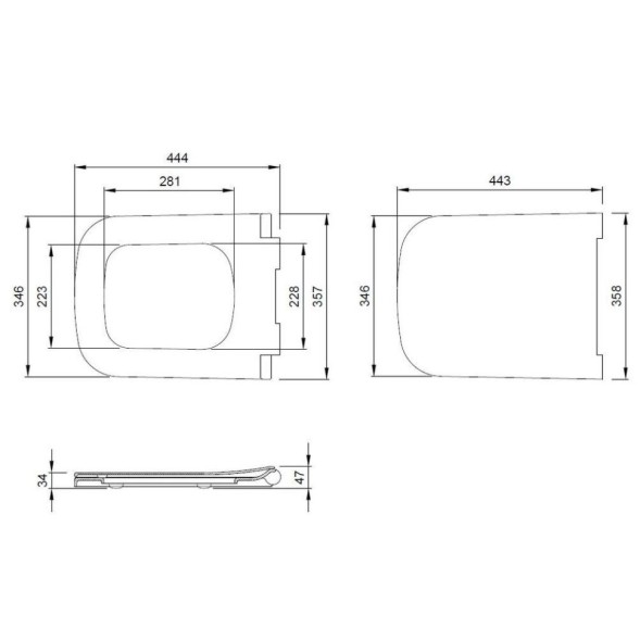 Сиденье для унитаза ISVEA Purita ШГ 345*445 открытого монтажа цвет белый 40S80200I
