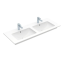 Villeroy&amp;Boch Раковина, Venticello, двойная, шгв 1300*500*120, отверстия для смесителя-2 сквозных, 4 промаркированных, CeramicPlus, цвет-камень белый 4111DLRW