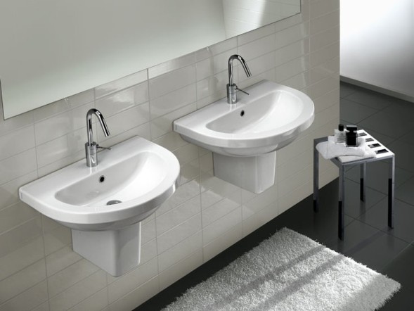 Раковина HATRIA ERIKA PRO YXJE01 подвесная с одним отверстием с переливом