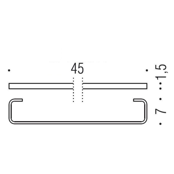 Полотенцедержатель COLOMBO DESIGN TIME W4210 широкий цвет хром