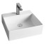 Раковина Artceram Quadro подвесная/накладная с одним отверстием цвет белый QUL002 01 00