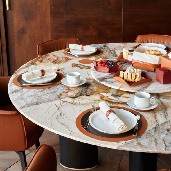 Плейсмат COLOMBO DESIGN ADJ 004.09/30 настольный двухсторонний цвет коньяк/бордо