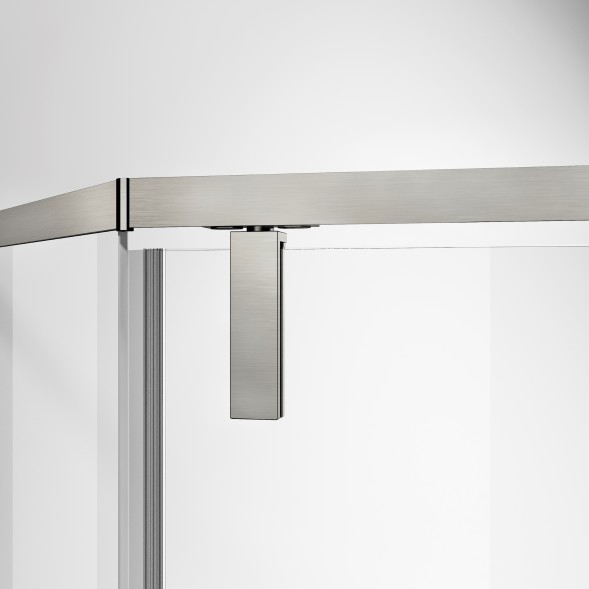 Vincea Душевой уголок Слим-Н (Slim-N) VSP-4SN900CLBN, 900*900, брашированный никель, стекло прозрачное