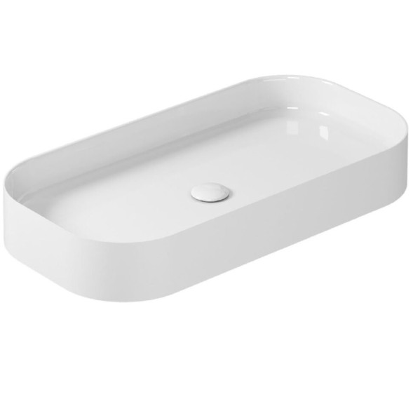 Раковина GALASSIA SMART B 7409 накладная без отверстий без перелива цвет белый глянцевый