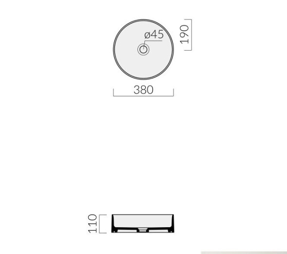 Раковина GALASSIA SMART B 7405 GM накладная без отверстий без перелива цвет серый матовый