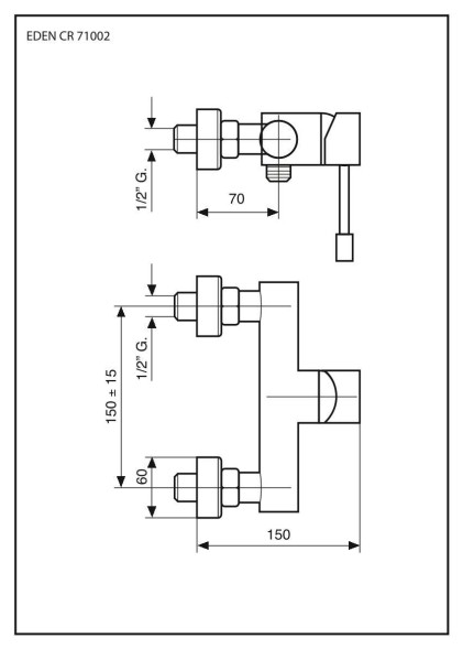 Emmevi Eden, однорычажный смеситель для душа без набора для душа, цвет хром 71002/CR
