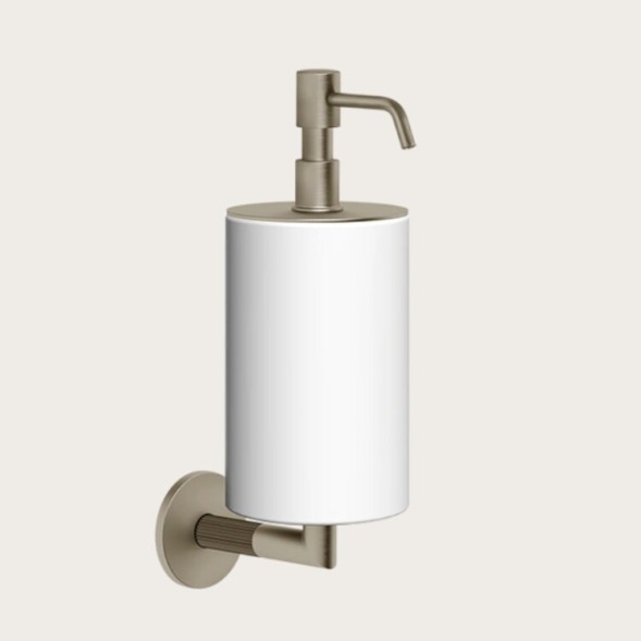 Gessi Дозатор для жидкого мыла, Ingranaggio, шгв 75*128*243, цвет дозатора черный брашированный металл#белый  63813#707