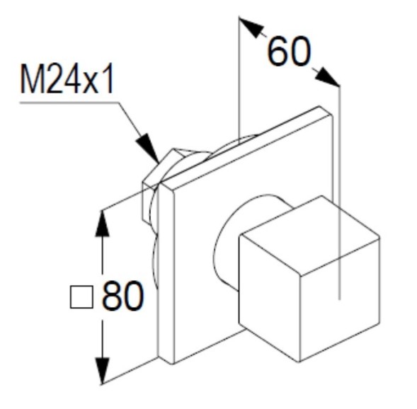 Переключатель потока воды KLUDI DECUS 54847N075 на два потребителя
