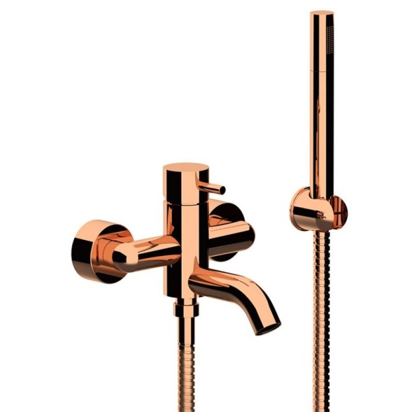 Daniel Tokyo, однорычажный смеситель для ванны c набором для душа, цвет розовое золото
